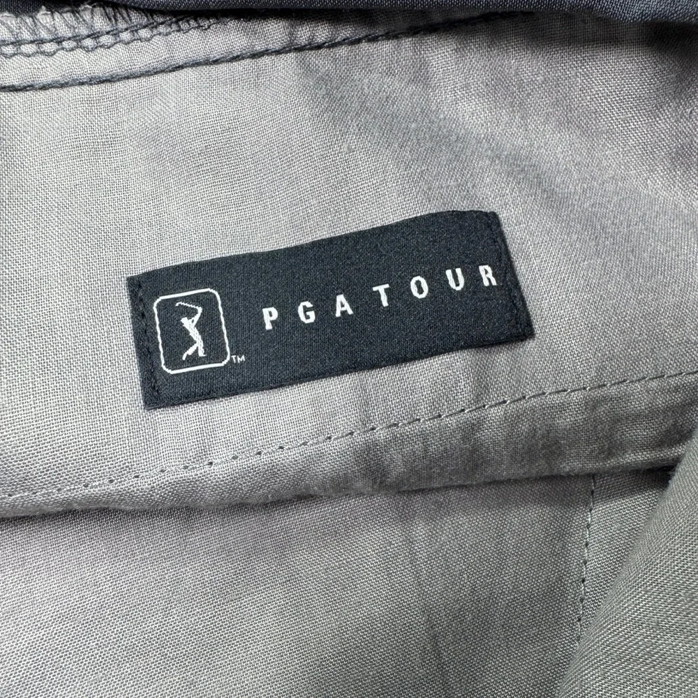 PGA Tour Men's 38 Gray Cargo Golf Shorts Stretch Performance Activewear Pockets